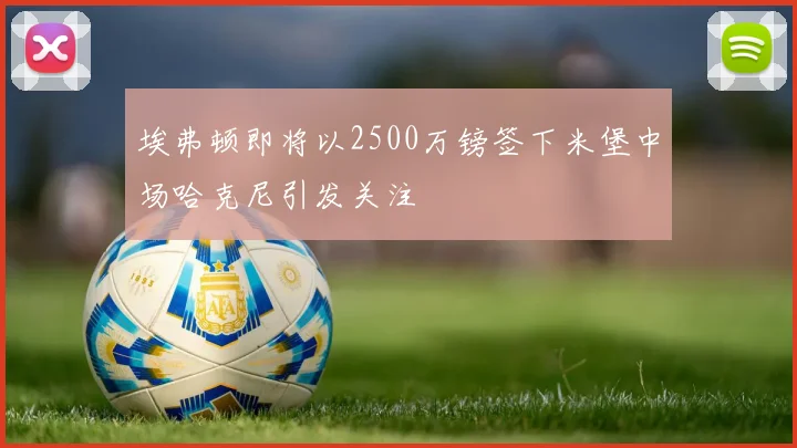 埃弗顿即将以2500万镑签下米堡中场哈克尼引发关注